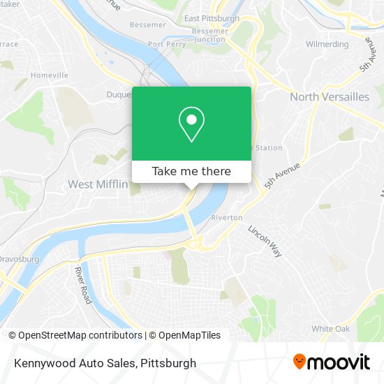 Kennywood Auto Sales map