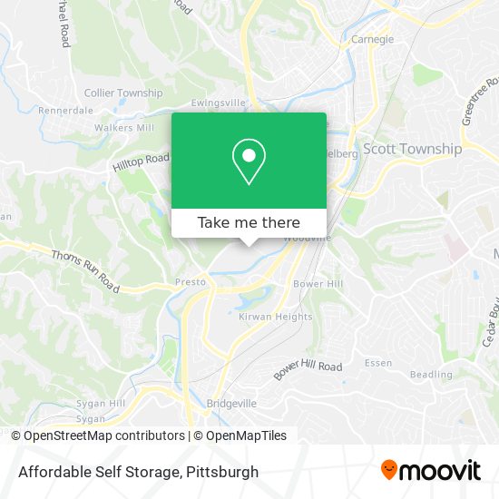 Affordable Self Storage map