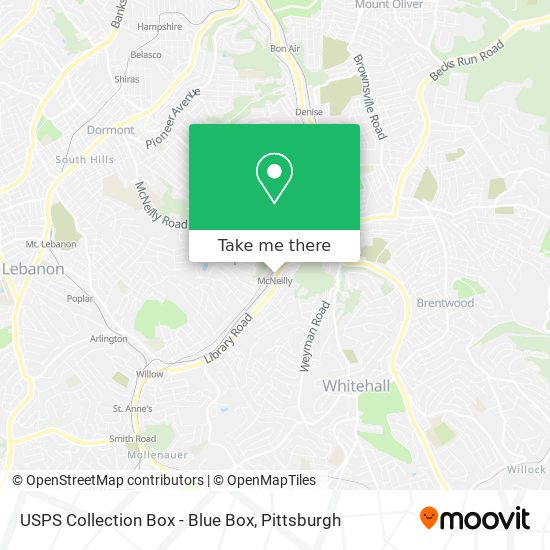 USPS Collection Box - Blue Box map