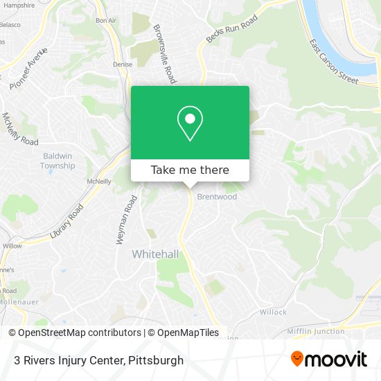 Mapa de 3 Rivers Injury Center