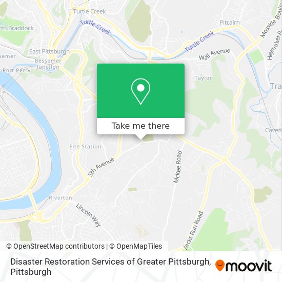 Disaster Restoration Services of Greater Pittsburgh map