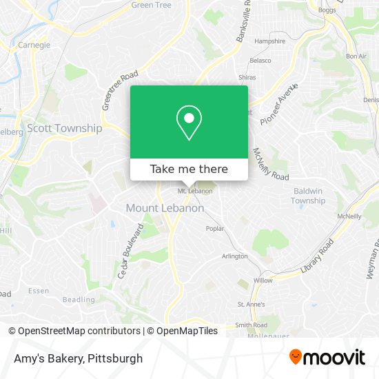 Mapa de Amy's Bakery