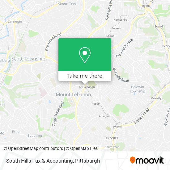 Mapa de South Hills Tax & Accounting