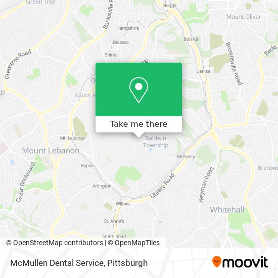 McMullen Dental Service map