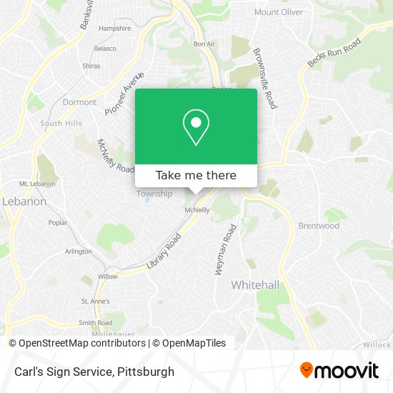 Carl's Sign Service map