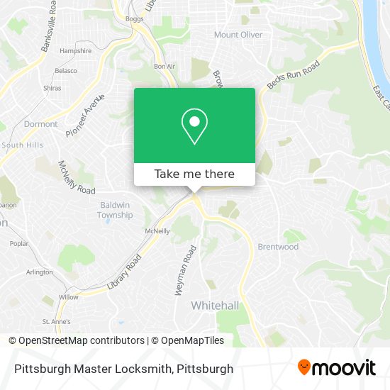 Mapa de Pittsburgh Master Locksmith