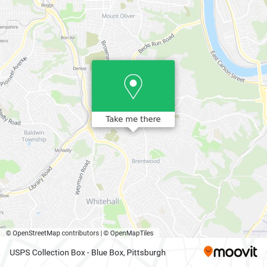 USPS Collection Box - Blue Box map