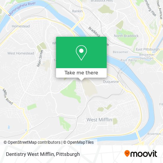 Mapa de Dentistry West Mifflin