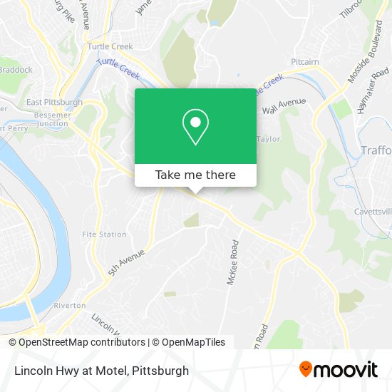 Lincoln Hwy at Motel map