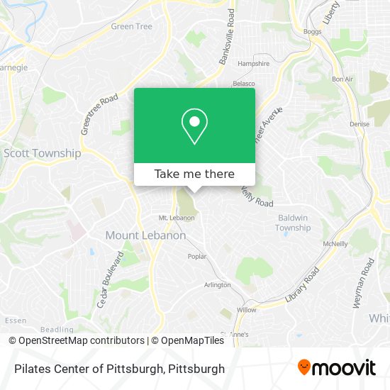 Pilates Center of Pittsburgh map