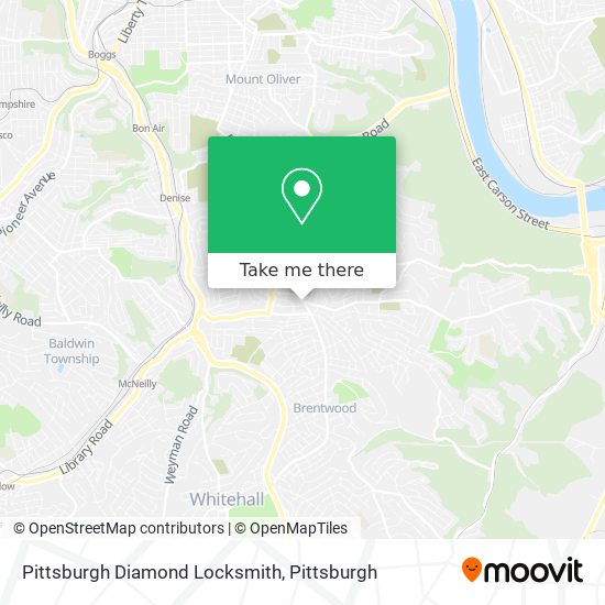 Mapa de Pittsburgh Diamond Locksmith