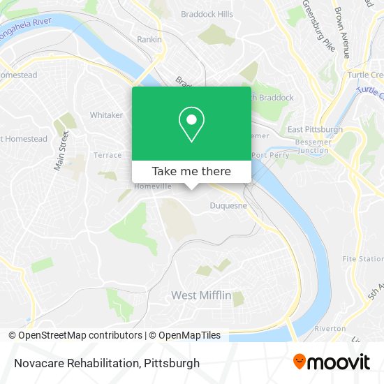 Mapa de Novacare Rehabilitation