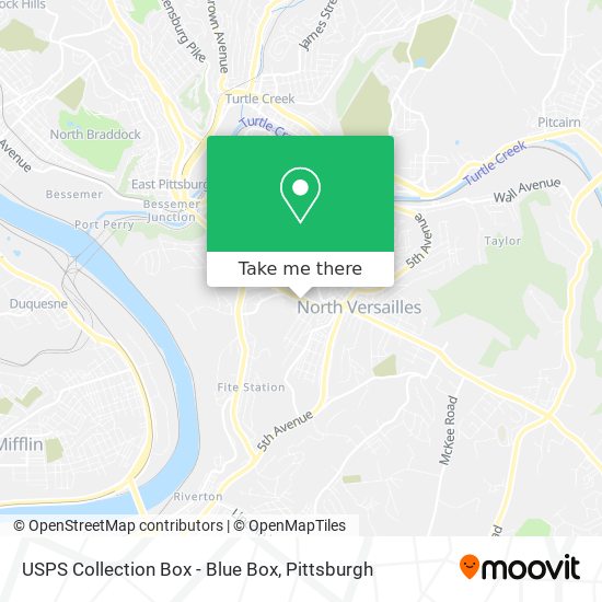 USPS Collection Box - Blue Box map