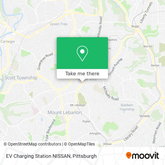 EV Charging Station NISSAN map