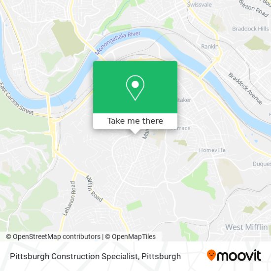 Pittsburgh Construction Specialist map