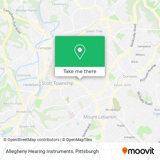 Mapa de Allegheny Hearing Instruments