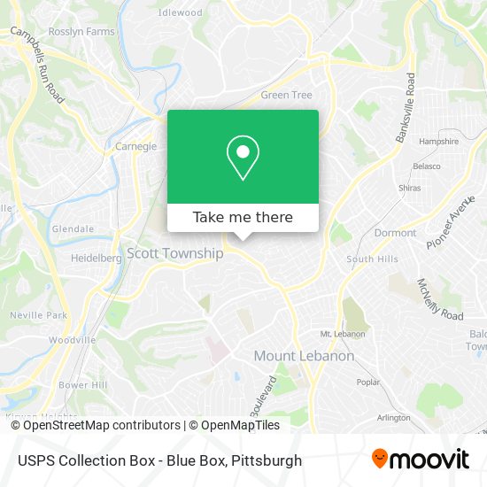 USPS Collection Box - Blue Box map