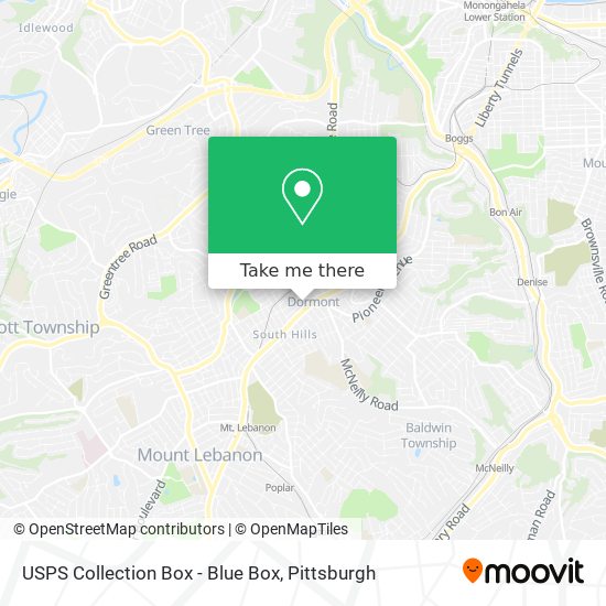 USPS Collection Box - Blue Box map