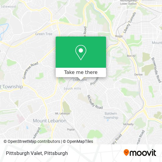 Pittsburgh Valet map