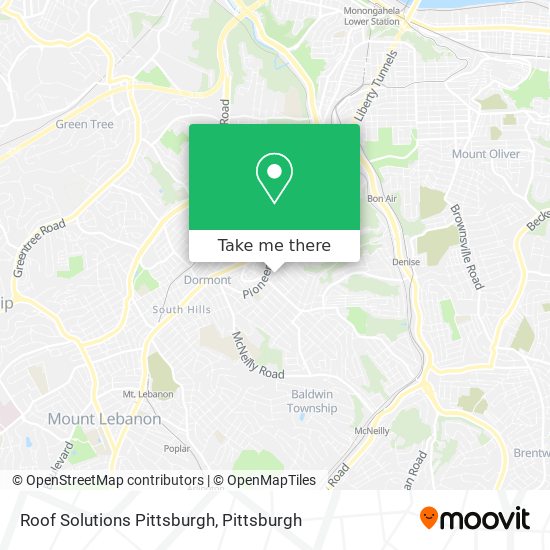 Mapa de Roof Solutions Pittsburgh