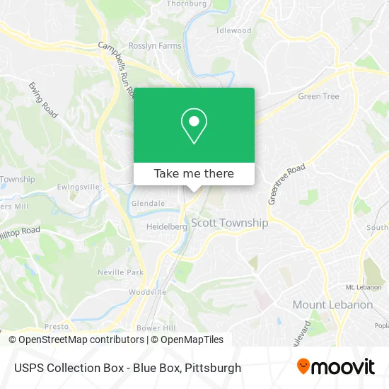 USPS Collection Box - Blue Box map
