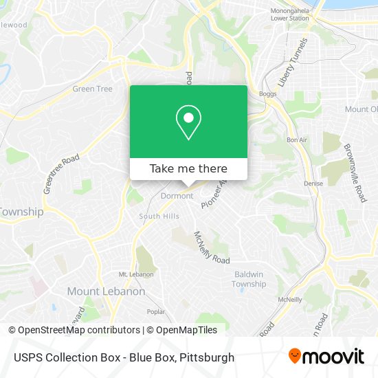 USPS Collection Box - Blue Box map