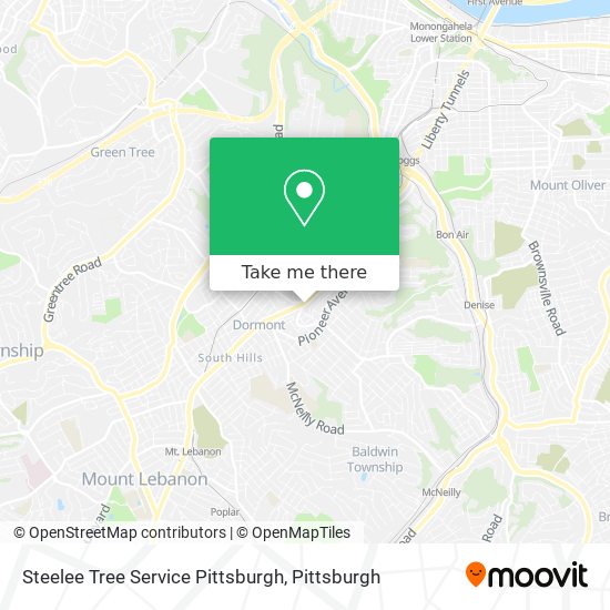 Steelee Tree Service Pittsburgh map