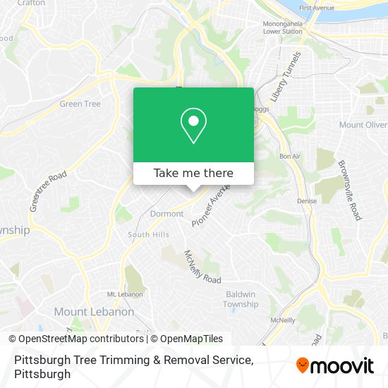Pittsburgh Tree Trimming & Removal Service map
