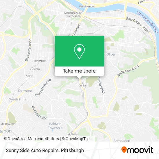 Mapa de Sunny Side Auto Repairs