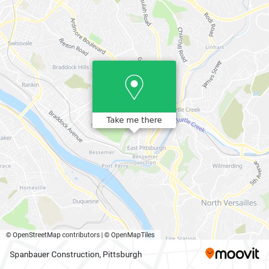 Spanbauer Construction map