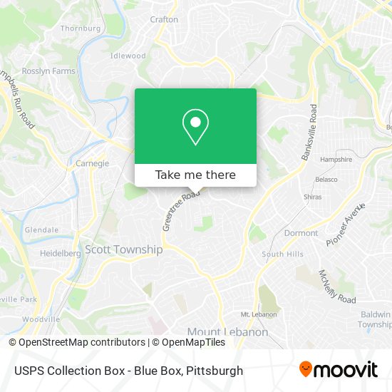 USPS Collection Box - Blue Box map