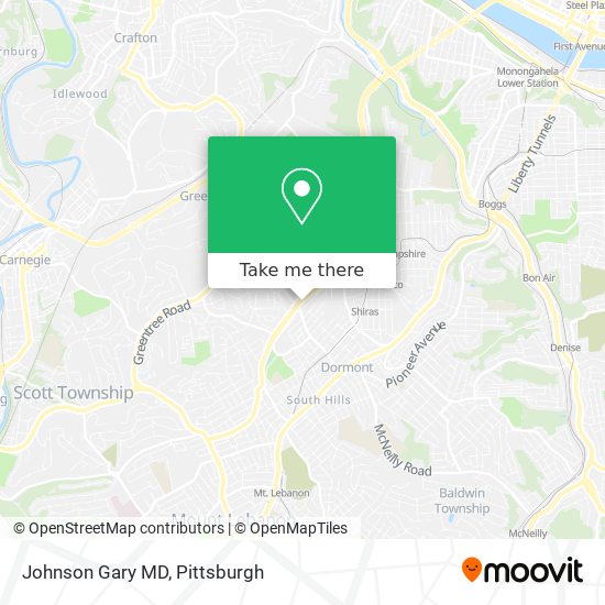 Johnson Gary MD map