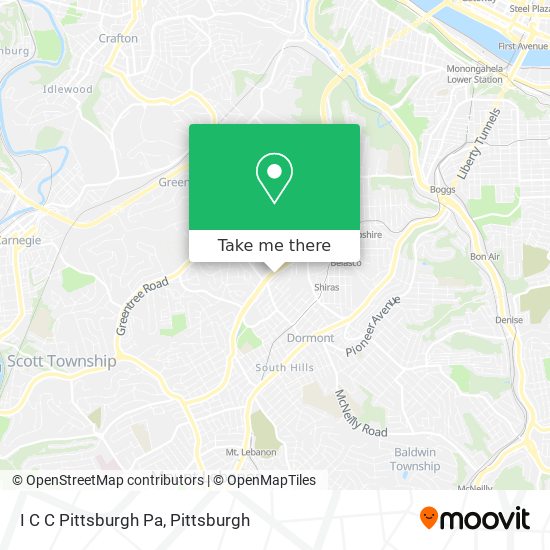 Mapa de I C C Pittsburgh Pa