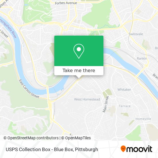 USPS Collection Box - Blue Box map