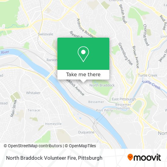 North Braddock Pa Map How To Get To North Braddock Volunteer Fire By Bus?