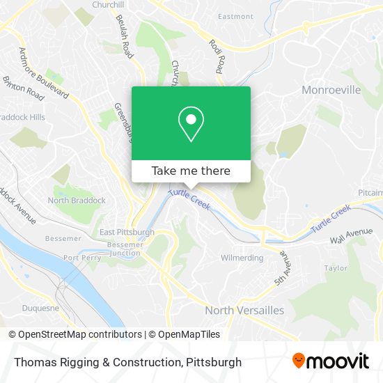 Thomas Rigging & Construction map