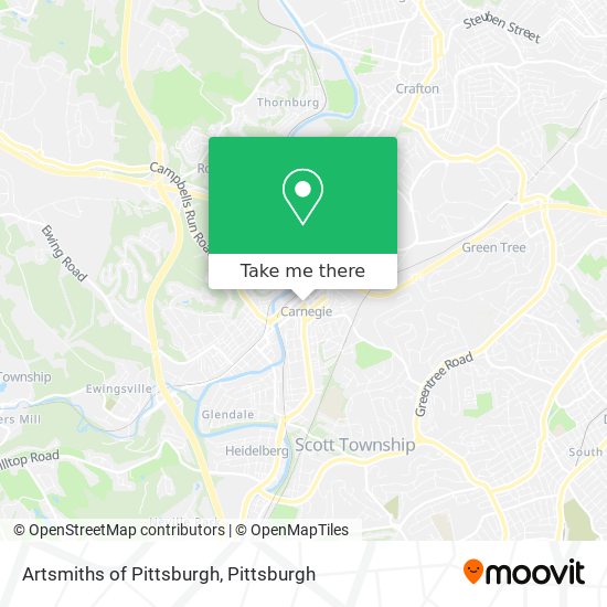 Mapa de Artsmiths of Pittsburgh