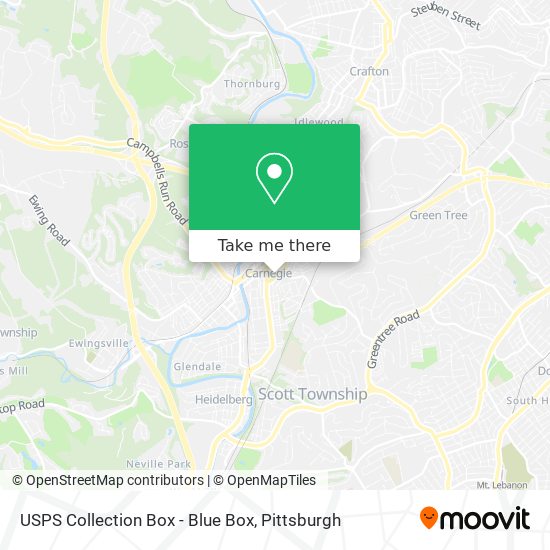 USPS Collection Box - Blue Box map