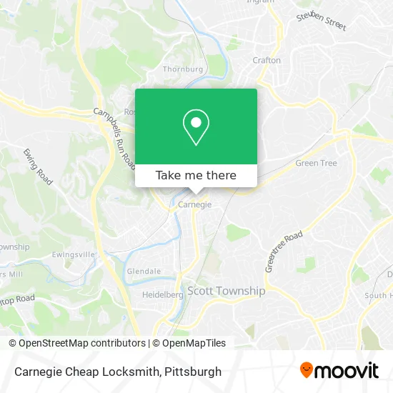 Carnegie Cheap Locksmith map