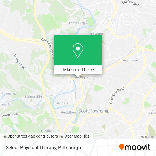 Mapa de Select Physical Therapy