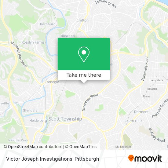 Victor Joseph Investigations map