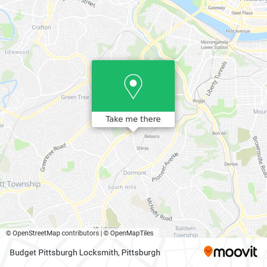 Mapa de Budget Pittsburgh Locksmith