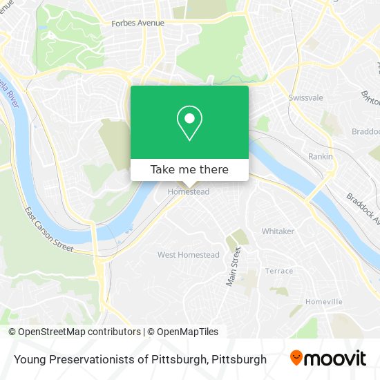 Mapa de Young Preservationists of Pittsburgh