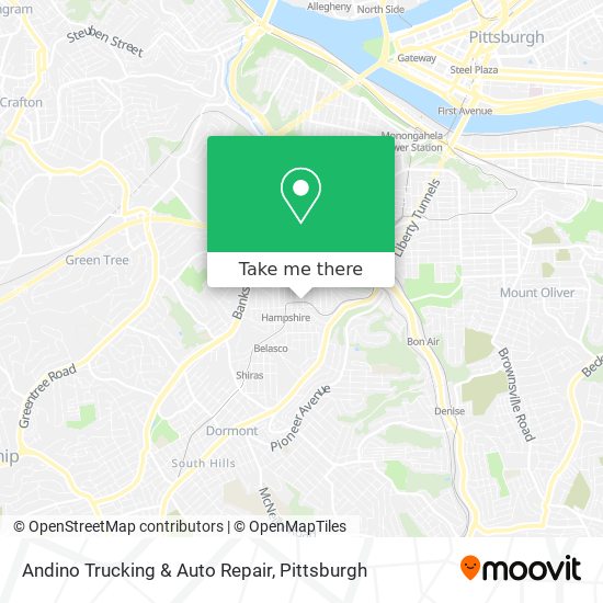 Mapa de Andino Trucking & Auto Repair