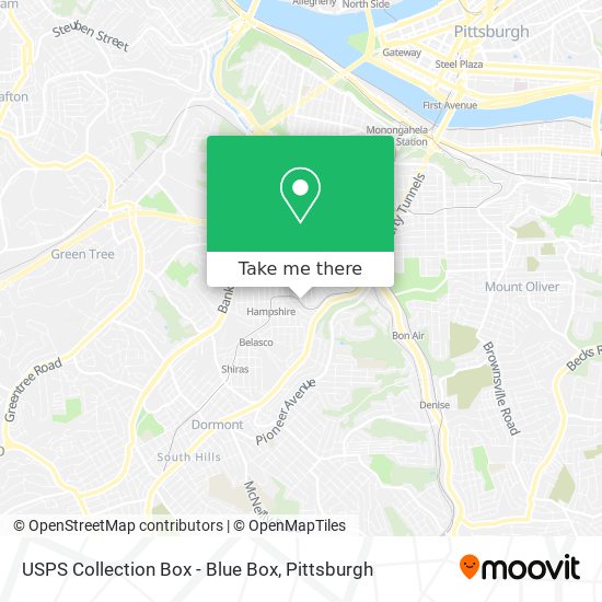 USPS Collection Box - Blue Box map