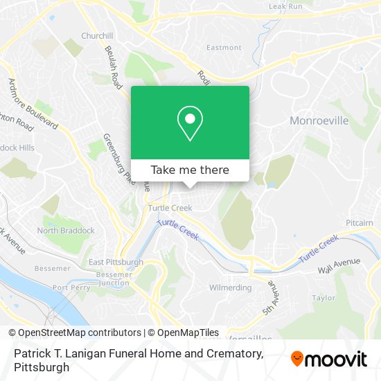 Patrick T. Lanigan Funeral Home and Crematory map