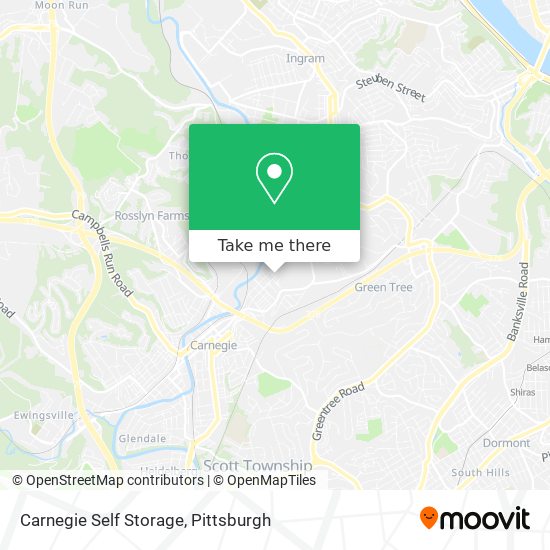 Carnegie Self Storage map