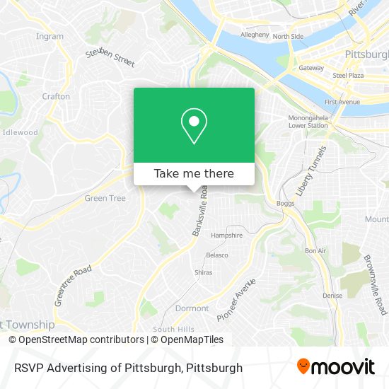 RSVP Advertising of Pittsburgh map