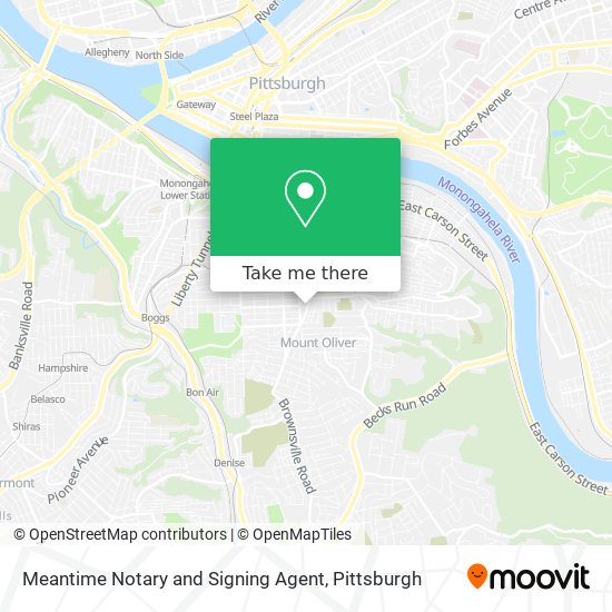 Meantime Notary and Signing Agent map