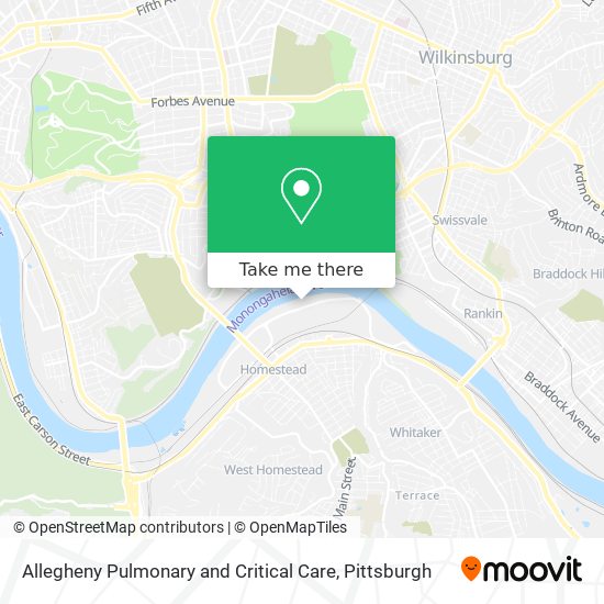 Mapa de Allegheny Pulmonary and Critical Care
